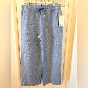 Athleta Retreat Linen Wide Leg Pant, Size 14 Petite